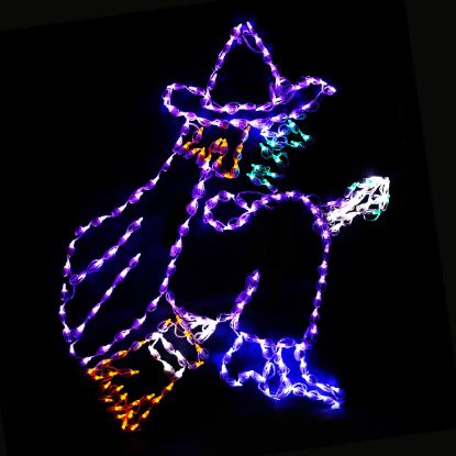 Picture of Halloween LED Flying Witch 46"