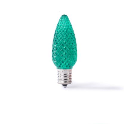 Picture of C9 LED Bulb - Green Transparent