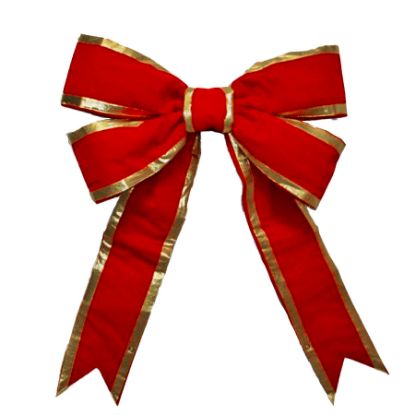 Picture of 48" Red Bow with Gold Trim 