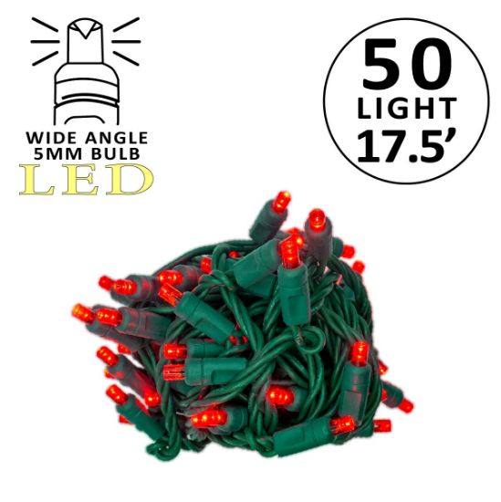 Picture of 5MM 50L 4" Spacing LED Red Gr Cord