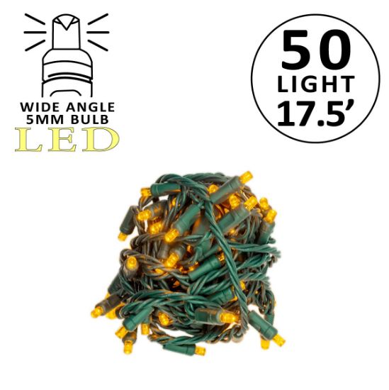 Picture of 5MM 50L 4" Spacing LED Gold Gr Cord