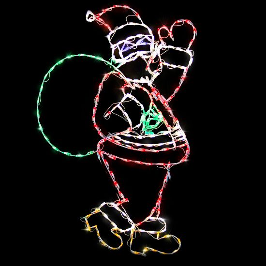 Picture of Santa with Bag LED 63"