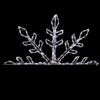 Picture of Snowflake in half LED Pure White Estate Size 60"