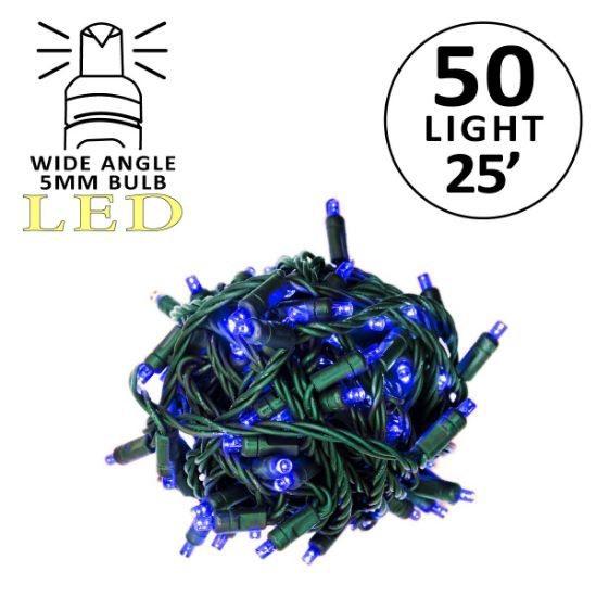 Picture of 5MM 50L 6" Spacing LED Blue Gr Cord