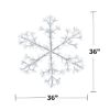 Picture of LED Sparkler Snowflake Pure White w/White Metal Frame 36"