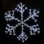 Picture of LED Sparkler Snowflake Pure White w/White Metal Frame 48"