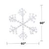 Picture of LED Sparkler Snowflake Pure White w/White Metal Frame 60"