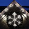 Picture of LED Sparkler Snowflake Pure White w/White Metal Frame 60"