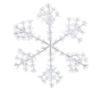 Picture of LED Sparkler Snowflake Pure White w/White Metal Frame 60"