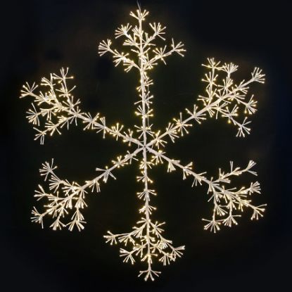 Picture of LED Sparkler Snowflake Classic White w/White Metal Frame 60"