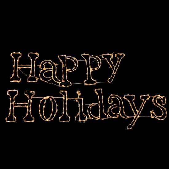 Picture of Sign Dynamic RGBWW LED Happy Holidays 18'