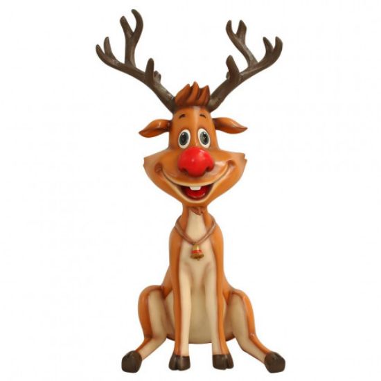 Picture of Reinforced Fiberglass Reindeer Sitting