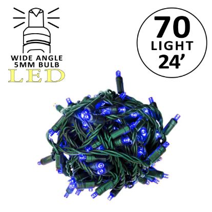 Picture of 5MM 70L 4" Spacing LED Blue Gr Cord