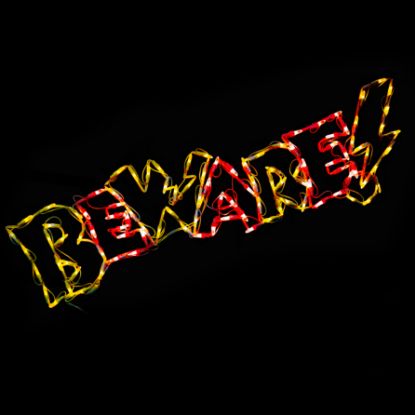 Picture of Halloween Sign LED BEWARE! 44"