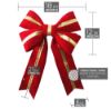 Picture of 18" Red Bow w/Gold Center Stripe