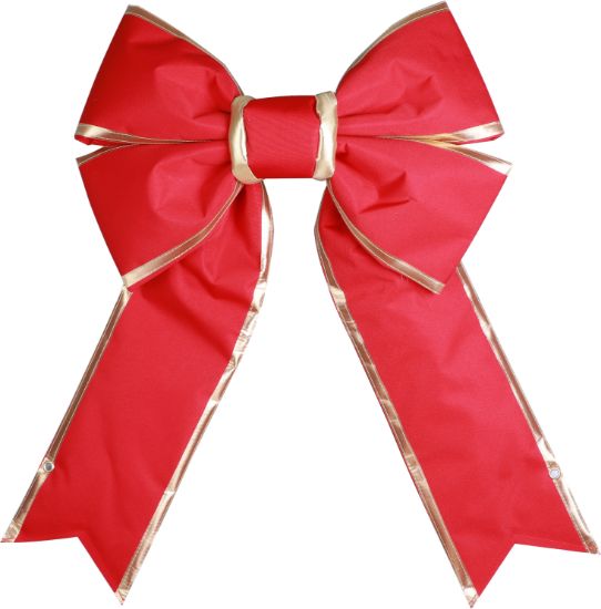 Picture of 36" Red Canvas Bow with Gold Trim