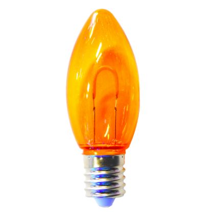 Picture of C9 LED U Filament Clear Bulbs Orange/Amber Transparent - Pack of 25