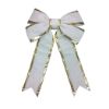 Picture of 18" Ivory Canvas Bow with Gold Trim