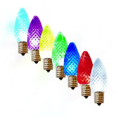 Picture of Dynamic RGBWW Transparent Faceted C9 Bulb