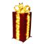 Picture of 15" x 30" Rectangle Nylon Red Gift Box w/ Gold Lighted Bow