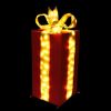 Picture of 15" x 30" Rectangle Nylon Red Gift Box w/ Gold Lighted Bow