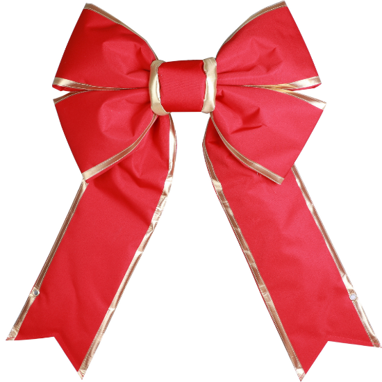 Picture of 24" Red Canvas Bow with Gold Trim