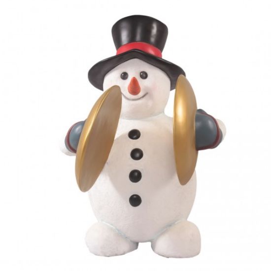 Picture of Reinforced Fiberglass Snowman with Cymbals