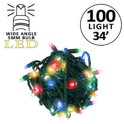 Picture of 5MM 100L Utility Grade 4" Spacing LED Multi Gr Cord