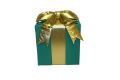 Picture of 12" 3D Nylon Gift Box - Green with Gold Mylar Bow